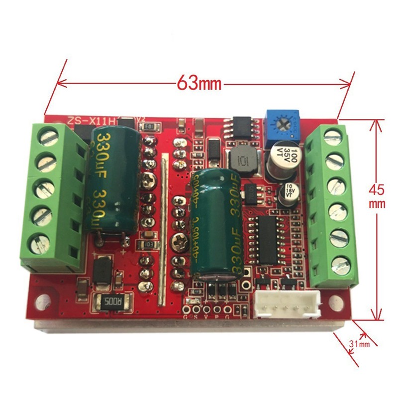 DC6-60V 400W BLDC Three Phase Direct-Current Brushless Motor Controller High