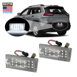 Stock in US Plug-and-Play LED Registration Plate Light for JEEP CHEROKEE 2014-2018 Rear Number Plate LightLight Color: White