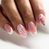 Tortoise Pattern Press on Nails 3D Heart Gel Glue on