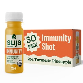 Suja Organic Immunity Defense Shot (30 Pack) with Turmeric and Ginger | Immunity Boost & Support | Functional Shots | Cold-Pressed Juice with Live Probiotics | Plant-Based & Gluten-Free
