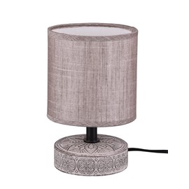 Reality Leuchten Marie R50980126 Table Lamp Ceramic Brown Fabric Shade 1x E14