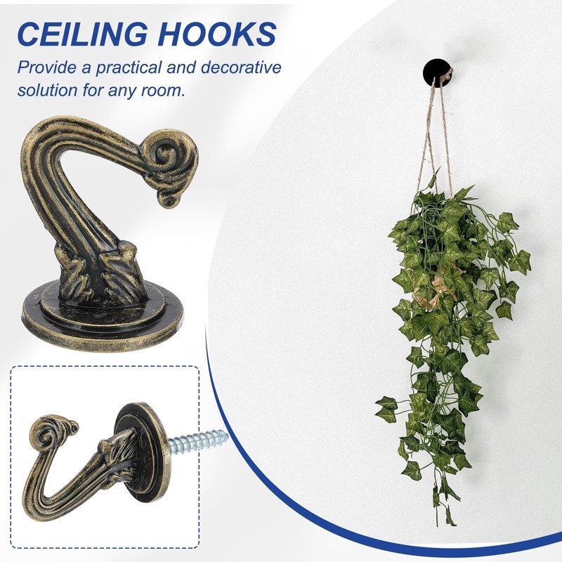 PATIKIL Swag Hooks, 2 Pcs Heavy Duty Ceiling Hooks with