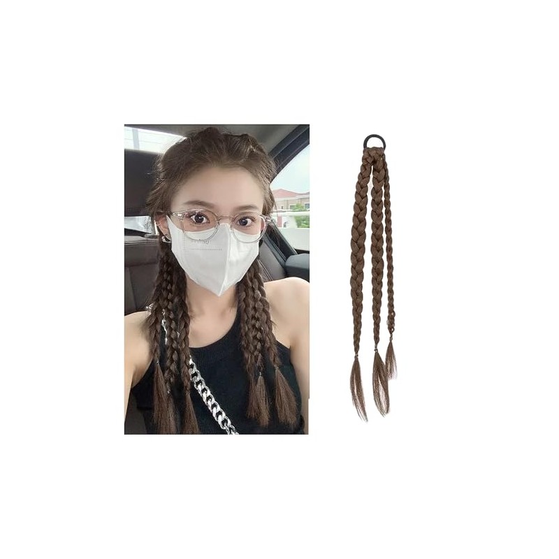 SATPULOTヘアエクステ 三つ編み カラー エクステ キッズ イベント エクステ ンション ポニーテール 付け毛