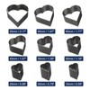 QUARKZMAN Leather Heart Shape Hole Punch Set 9 Sizes Leather