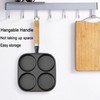 JUSTUP Nonstick Frying Pan,4-Cup Cast Iron Egg Pan Divided Grill
