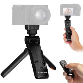 King Ma Camera Grip Tripod for Sony Canon Nikon Fujifilm Camera Tripod with Bluetooth Remote Camera Stand for Sony ZV-1 ZV-E10 A7IV RX100VII A9 Canon EOS R8 R10 R50 G7X3 Nikon Z50 Z6II Z fc Z30/Fujifilm X100VI X-T5 X-M5 X-M5 20 X-H 2