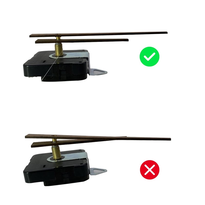 DEEWISH Set of 4 Walnut Wood Clock Hands with 20mm