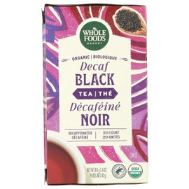 Whole Foods Market, Tea Black Decaf Organic, 20 Count