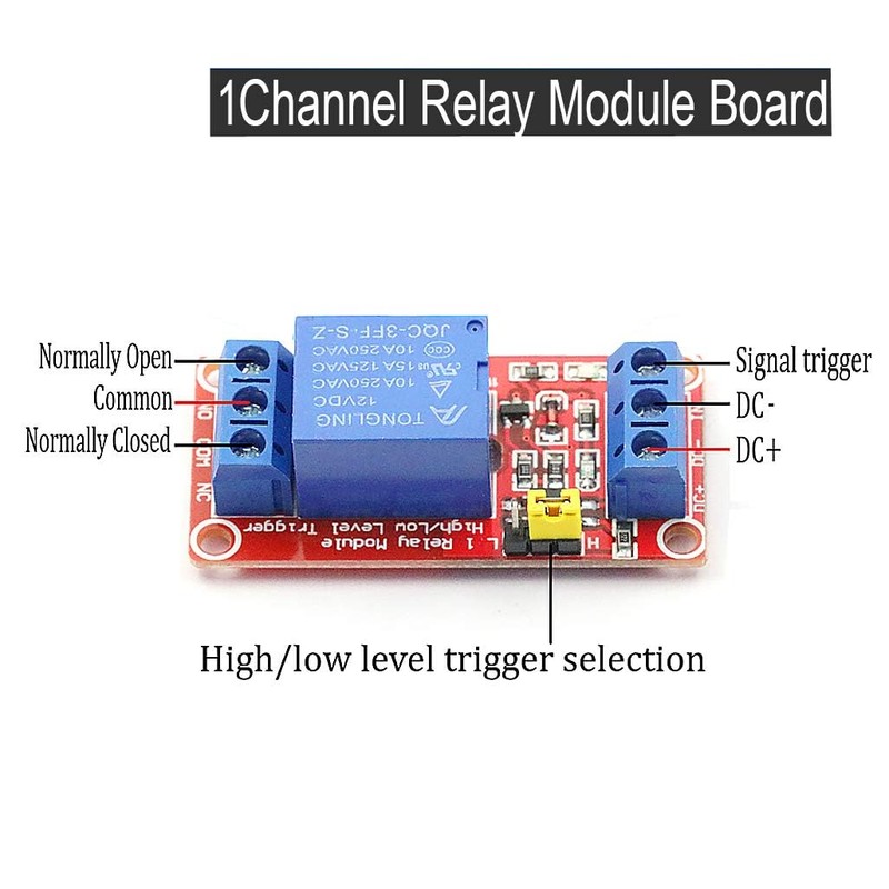Oiyagai 4pcs 5V 1 Channel Relay Module with Optocoupler Isolation,