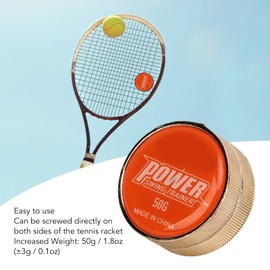 Topyond POWERTI Tennis Racket Swing Weight, Steel, 50g Weight Adding Tennis Swing Training Aid for Competition Warmup Orange