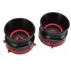 1 Pair NAB Hub Adapters Black Polished Aluminum Alloy Red