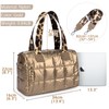 WiseBoy Quilted Crossbody Bags Handbag for Women, Gold Trendy Puffy