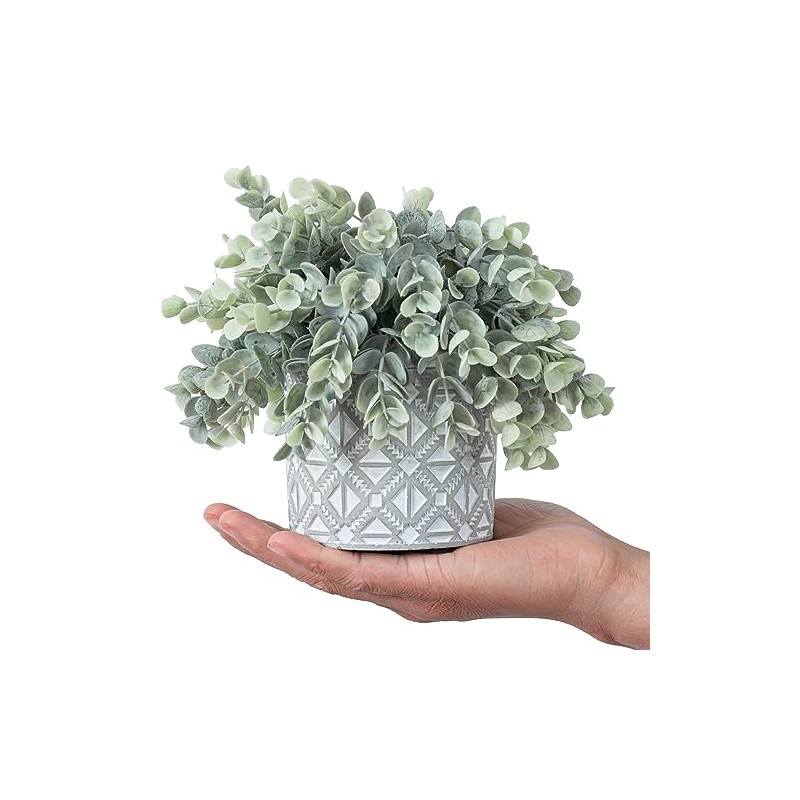 MyGift - Maceta de Cemento con diseño geométrico y con