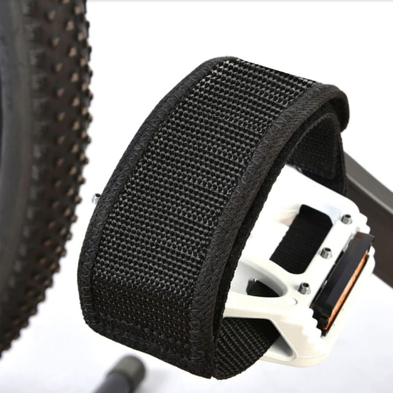 2 x Black Pedal Straps for Bike Pedals and Cleats