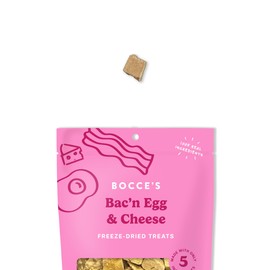 Bocce's Bakery Bac'N Egg & Cheese Freeze-Dried Treats, 3 oz, All-Natural, Made in USA, Dog Treats