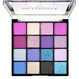 Purple Blue Eyeshadow Palette, Glitter Eye Shadow Pallets for Women, 16 Colour Shimmer Matte Smoky Long Lasting Eye Shadows Palettes, Highly Pigmented Blendable Eyeshadow Pallet for Eye Makeup