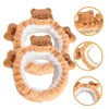 Outanaya 2pcs Cute Plush Bear Makeup Headbands for Women Elastic