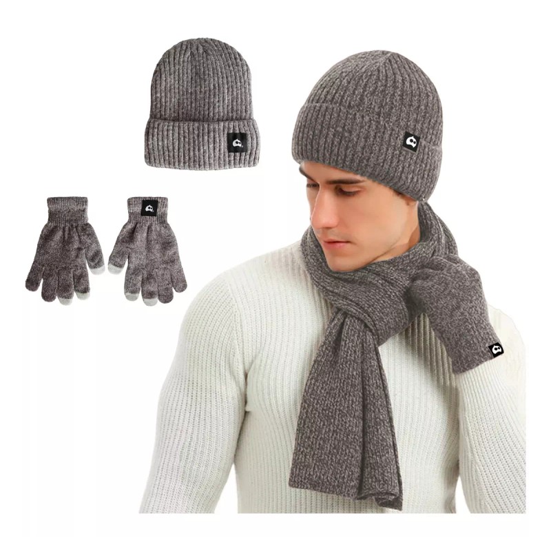 Bluelander Gorro Bufanda Guante Conjunto Térmico Invierno Frio Unisex Color
