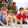SEWACC Unfinished Wooden Nutcracker Figures Unpainted DIY Crafts Christmas Decorations