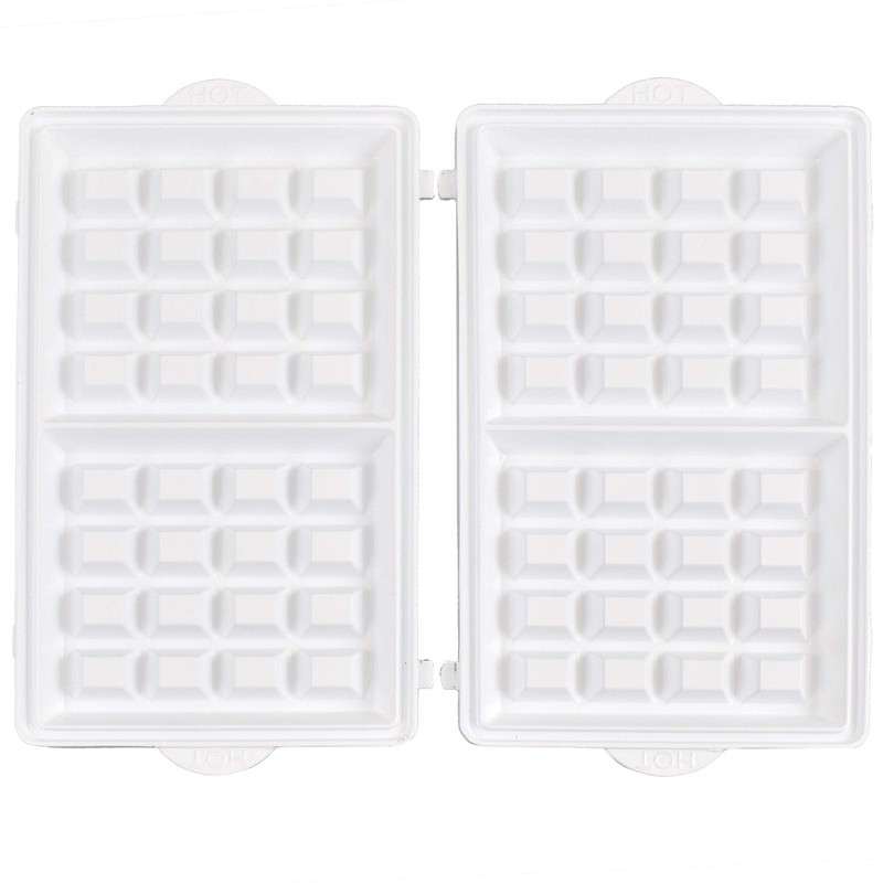 1 Set of Ceramic Waffle Plates Suitable for Syntrox Chef