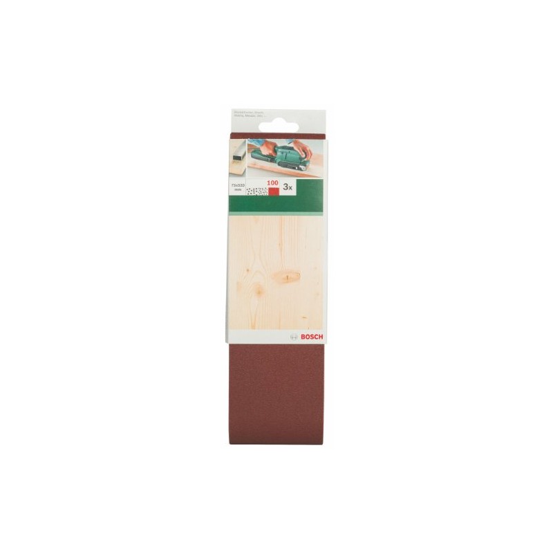 Bosch 2609256219 Sanding Belt Set for Belt Sanders (3-Piece)