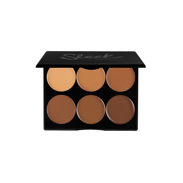 Sleek MakeUp Contour and Highlighting Makeup Kit - Contouring Foundation / Concealer Palette - Not tested on Animals & Hypoallergenic for Dark and Extra Dark Skin tones - 12g/0.42 ox