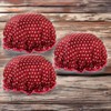 Threesome Hair Treatment Dyeing Brush Waterproof Double Shower Hair Cap 12 Red Dots / 쓰리썬 헤어트리트먼트 염색브러시 방수 이중 샤워 헤어캡 12개 레드도트