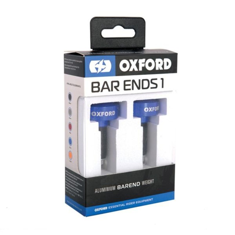 Oxford OX591 Aluminium Motorcycle Bar Ends 1 Blue