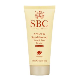 SBC Skincare - Hand and Foot Cream with Arnica and Sandalwood - 100 ml - Helps relieve tension - Ideal for use after sport - Árnica & Sandalwood Hand and Foot Rescue