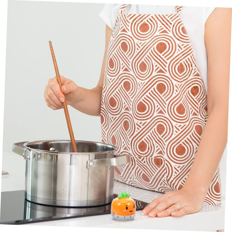CHILDWEET Carrot Shaped Kitchen Timer Mechanical Cooking Countdown Tool for