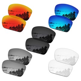 SmartVLT Set of 5 Men's Replacement Lenses for Oakley Big Taco OO9173 Sunglass Combo Pack S01