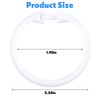 Oruola 12pcs White Plastic Shower Curtain Rings,O-Shape PP Plastic Material