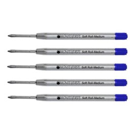 5 Monteverde P13 Parker Style Ballpoint Pen Refills, Bulk Packed, Medium Point - Blue