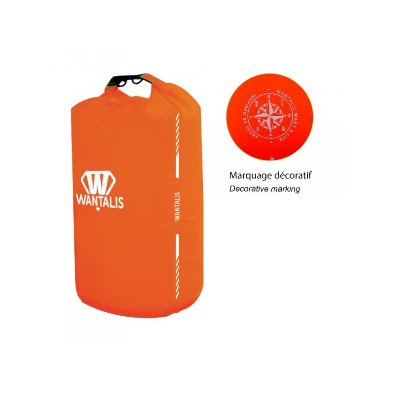 Wantalis Type: Plain Waterproof Bag, Polyester, Black, 10L