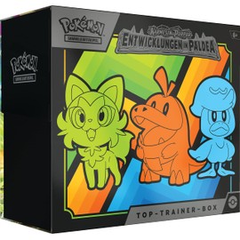 Pokémon-Sammelkartenspiel: Top-Trainer-Box Karmesin & Purpur – Entwicklungen in Paldea (9 Boosterpacks & Premium-Zubehör)
