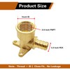 BesNPT 4 Pcs Brass Drop Ear Elbow Pex 1/2" x
