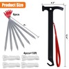 Eurmax USA Hiking Camping Tent Stakes and Hammer Set Lightweight