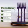 Unique Deep Purple Solid Plastic Forks (18ct) - Durable &