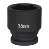 sourcing map 6-Point Impact Socket 3/4" Drive 38mm Metric 40Cr