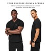 FIGS Leon Three-Pocket Scrub Top for Men - Black, 2XL