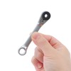 TOPWAY Mini Ratchet Wrench Set 2PCs 1/4 Inch Drive Lockable