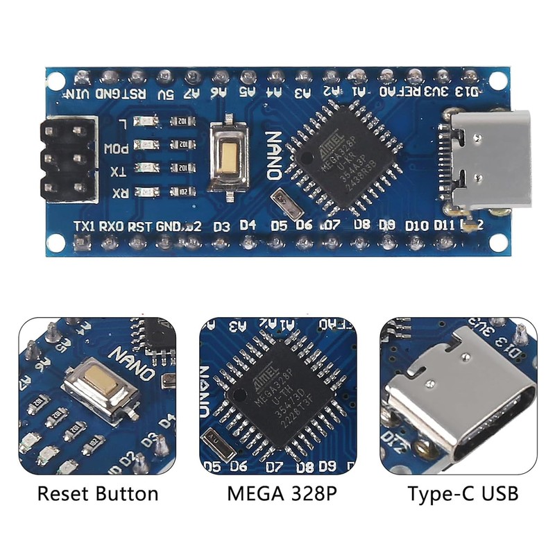 ALMOCN 3 Set Nano V3.0 ATmega328P Module Microcontroller Board with