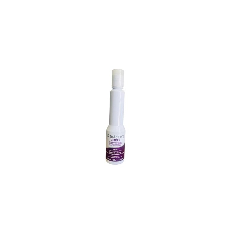 Keractive Curly Shampoo para Cabello Rizado, Control de Volumen, Efecto