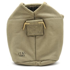 World War Supply US WW2 M1910 Canteen Cover Lt OD marked JT&L 1943
