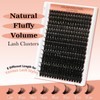 288PCS Fluffy Lash Clusters Thick, 100D Volume Eyelash Clusters, 9-16mm