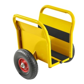 Dithoko Heavy Duty Panel Dolly, All-Terrain Slab Dolly with 10" Solid Rubber Wheels and Handle, 1000LBS Load Capacity Panel Moving Cart for Drywall Sheet Heavy Appliance & Material Handling (Yellow)