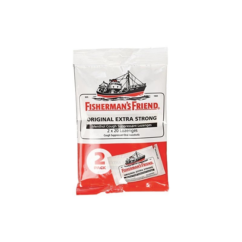 6 Pack Fishermans Friend Extra Strong Menthol Cough Suppressant 40