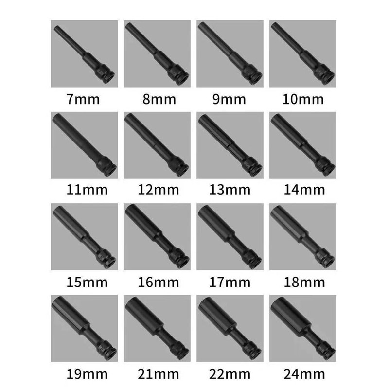 AIMALL 13mm Lengthened Thin-Walled Socket for Electric Wrench – 1/2"