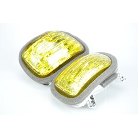 Bright2wheels Motorcycle Front Turn Signals Fit 01-17 GL1800 Gold Wing Mirror,Yellow