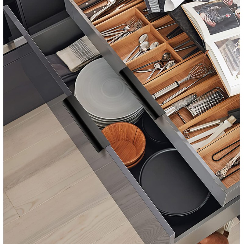 Qrity Pack of 10 164 mm Modern Kitchen Handles Curved